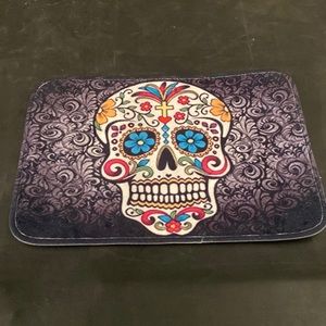 Sugar skull bath rug